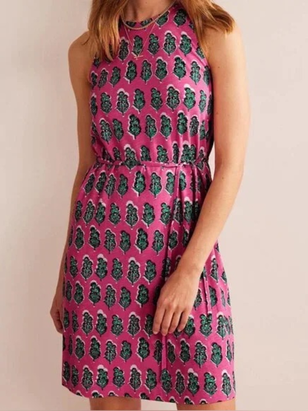 Boden Festival Pink Artisan
Bloom Swing Dress Size 10